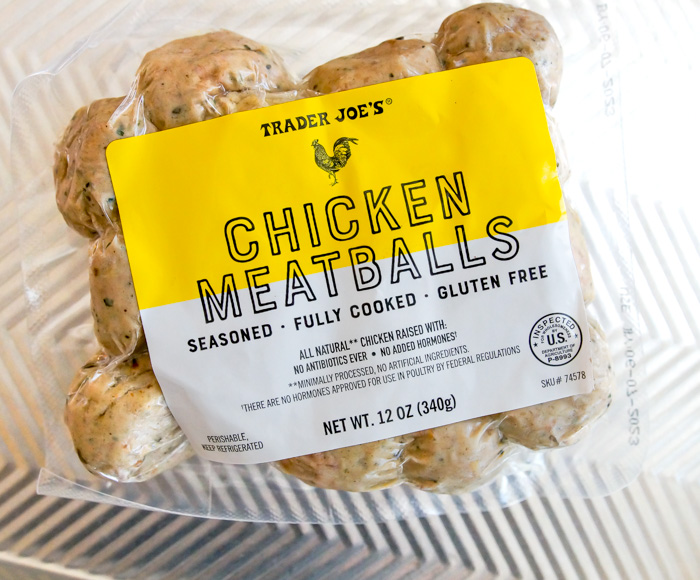 Trader Joe's Chicken Meatballs package