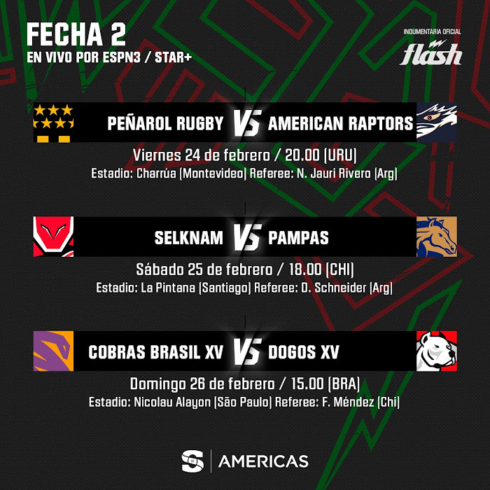 2° fecha del Súper Rugby Américas .