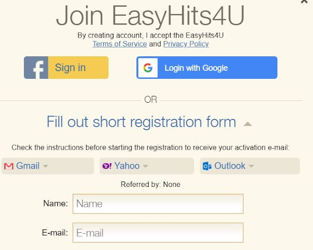 register easyhits4u account to get traffic