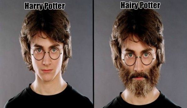 Harry potter with beard