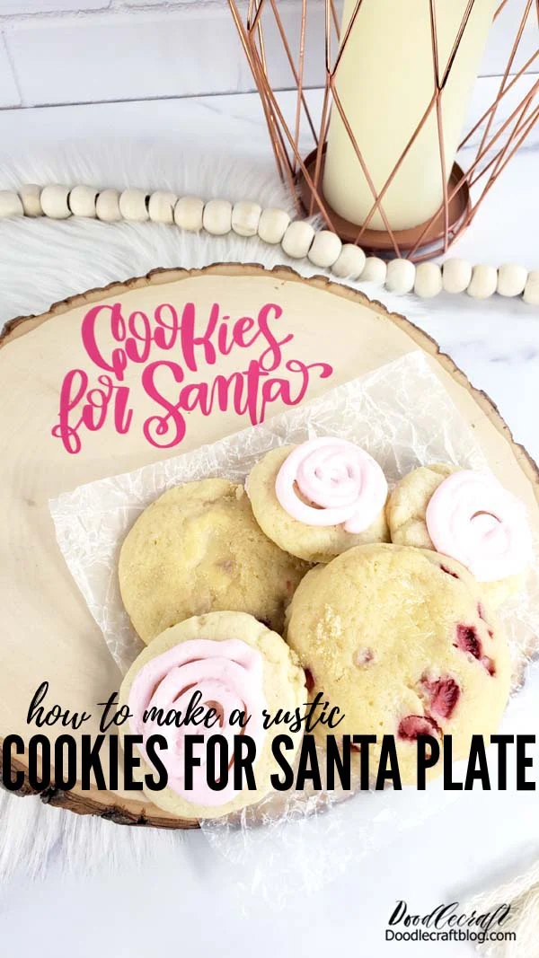That's it!  I don't leave out cookies anymore, but this could be a fun plate just for serving holiday treats too.   Make a simple goodie plate for Christmas eve with this free Cookies for Santa SVG!