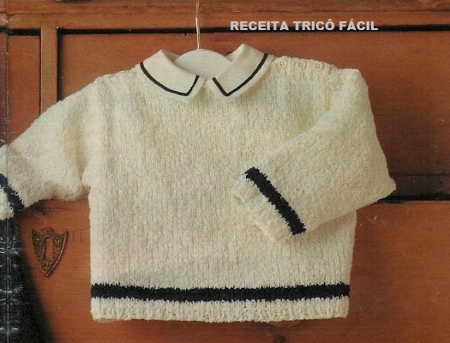 Blusa Em Tricô Para Bebê Com Botões No Ombro 