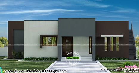 Minimalist house single floor - Kerala home design and floor plans