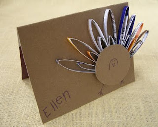 handmade turkey card for thanksgiving