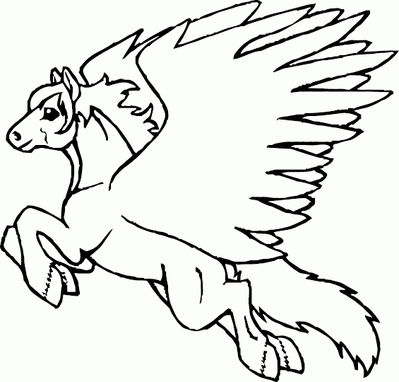 Aneka Gambar Mewarnai Binatang Pegasus