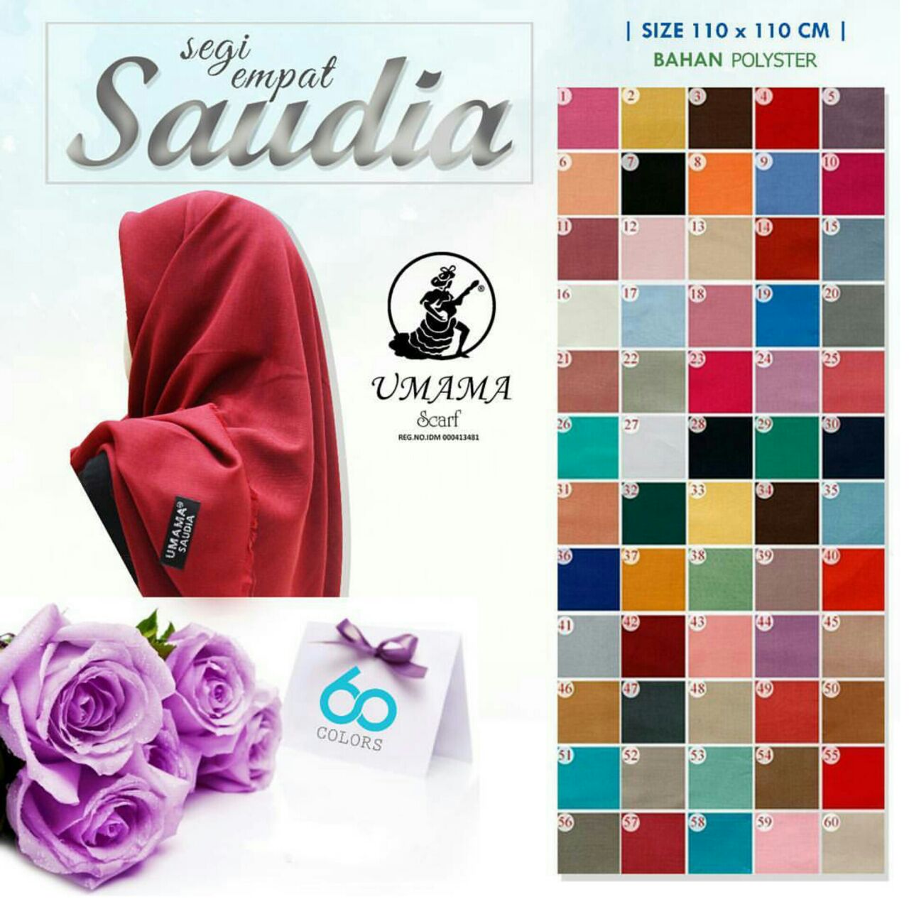  Kerudung Saudia Umama Scarf Harga Grosir Murah