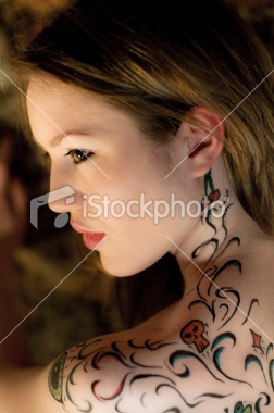 Istockphoto tattoo flower girl sexy art