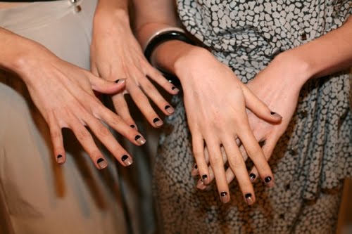 I just love moon manicures so retro and a great twist on a french manicure