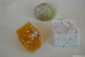 Dine Out  Bistro Du Midi: A collection of Apricot Pâte de Fruits, Blackberry Marshmallow & Matcha Pavlova