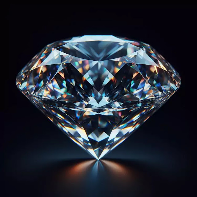 Uma linda pedra de diamante brilhante