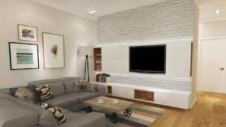 Sala moderna mueble Tv