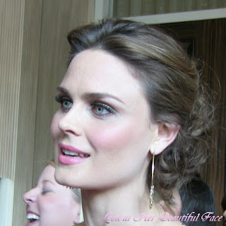 Emily Deschanel Beautiful Face In Pink Shade