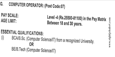 Computer Operator - Computer Science or IT Jobs in Navodaya Vidyalaya Samiti