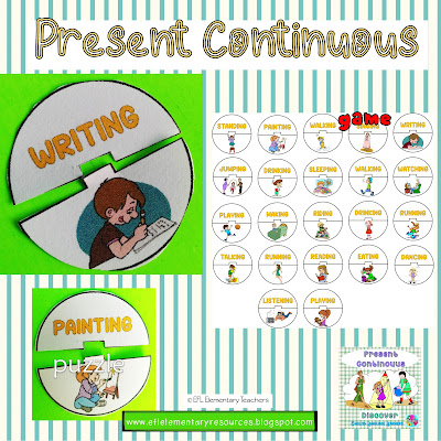 present continuous tense activity