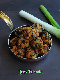 Leek soft pakodas, Leek Medhu Pakoda