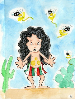 pepita, mexican girl, eating fireflies, firefly