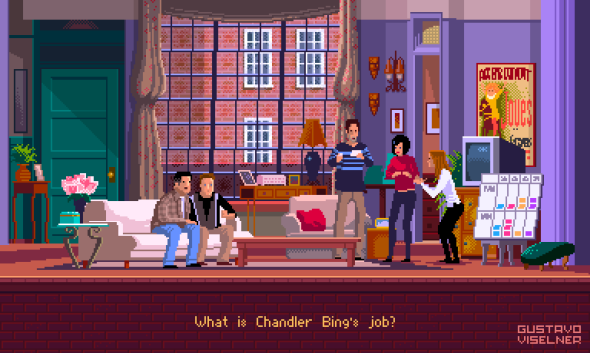 Gustavo Viselner ilustrações pixel art filmes tv referências Friends