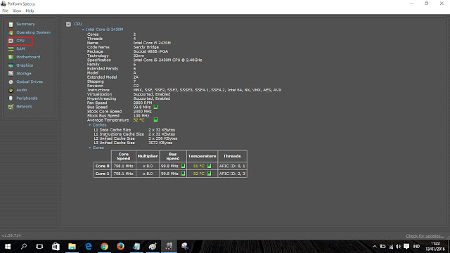 cek detail CPU windows 