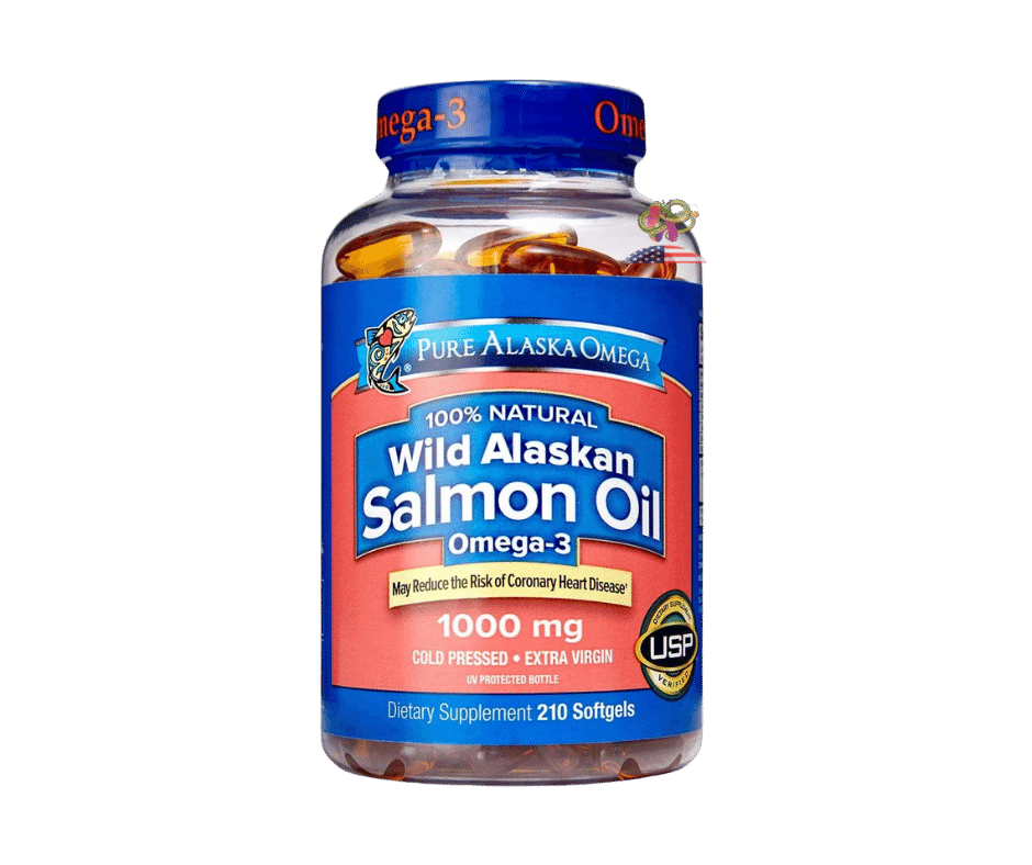 Viên dầu cá hồi Pure Alaska Omega-3 Wild Salmon Oil 1000mg