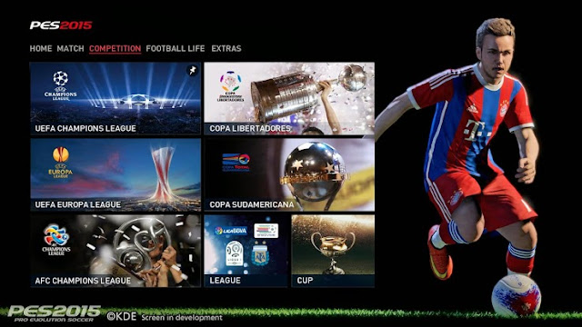 PES 2015 Game Menu