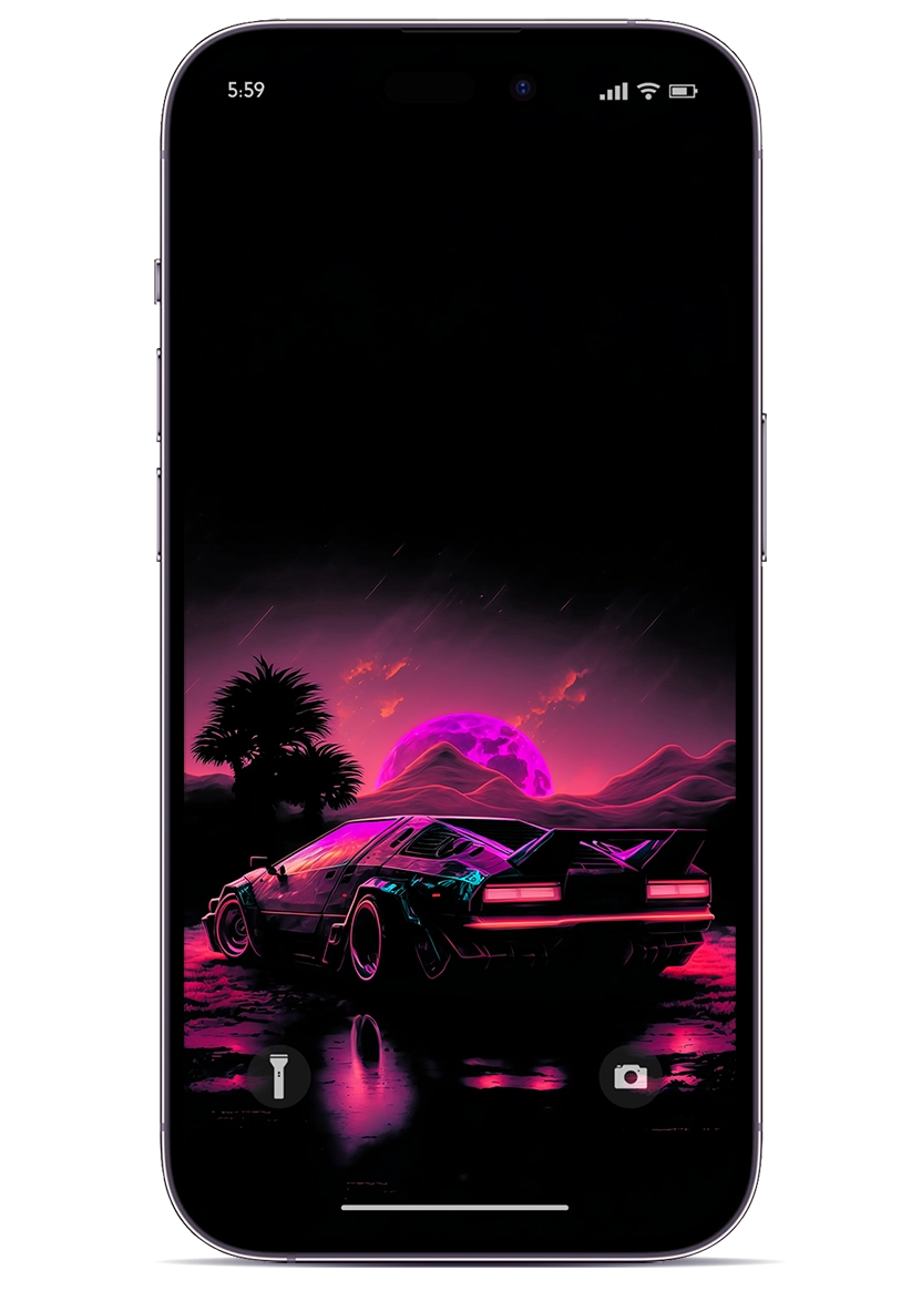 Synthwave Car on the Road Wallpapers  Synthwave Wallpaper 4k