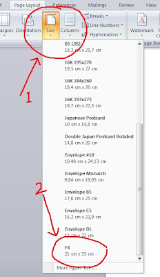 MEMBUAT UKURAN KERTAS YANG BARU PADA MICROSOFT OFFICE DAN 