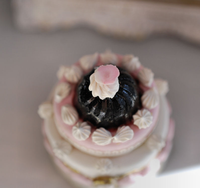 Wedding cake made in French style Still in a pink mood these days