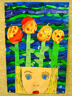 warm and cool colors art lesson for kids, 4th grade art lesson, 5th grade art 