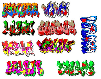 Names in Graffiti Letters Picture