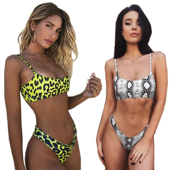 Snakeskin Bikini Women Swimwear Leopard Bikinis Sexy Biquini