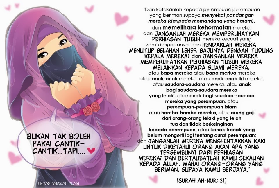 Gambar kata kata  Muslimah untuk motivasi Animasi Korea 