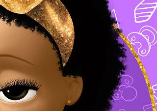 The Boss Baby Girl Afro: Free Printable Poster for Photo Call.