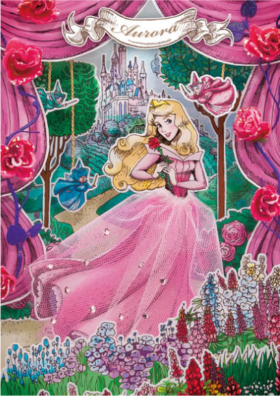  Disney Princess Aurora Paper Theater 3D Lenticular Card