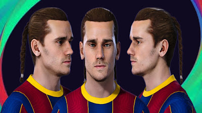 PES 2021 Faces Antoine Griezmann (Double Braids) by SR