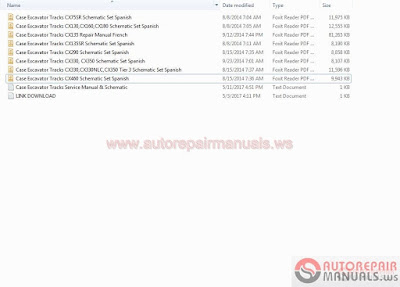 Case Excavator Tracks Service Manual & Schematic Full Download