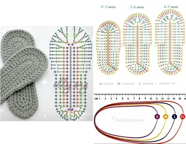 como fazer sola de croche pantufa