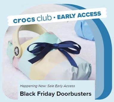 Crocs for all your footwear needs Black Friday Deals.