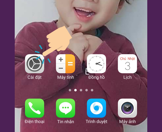 Vào Cài đặt