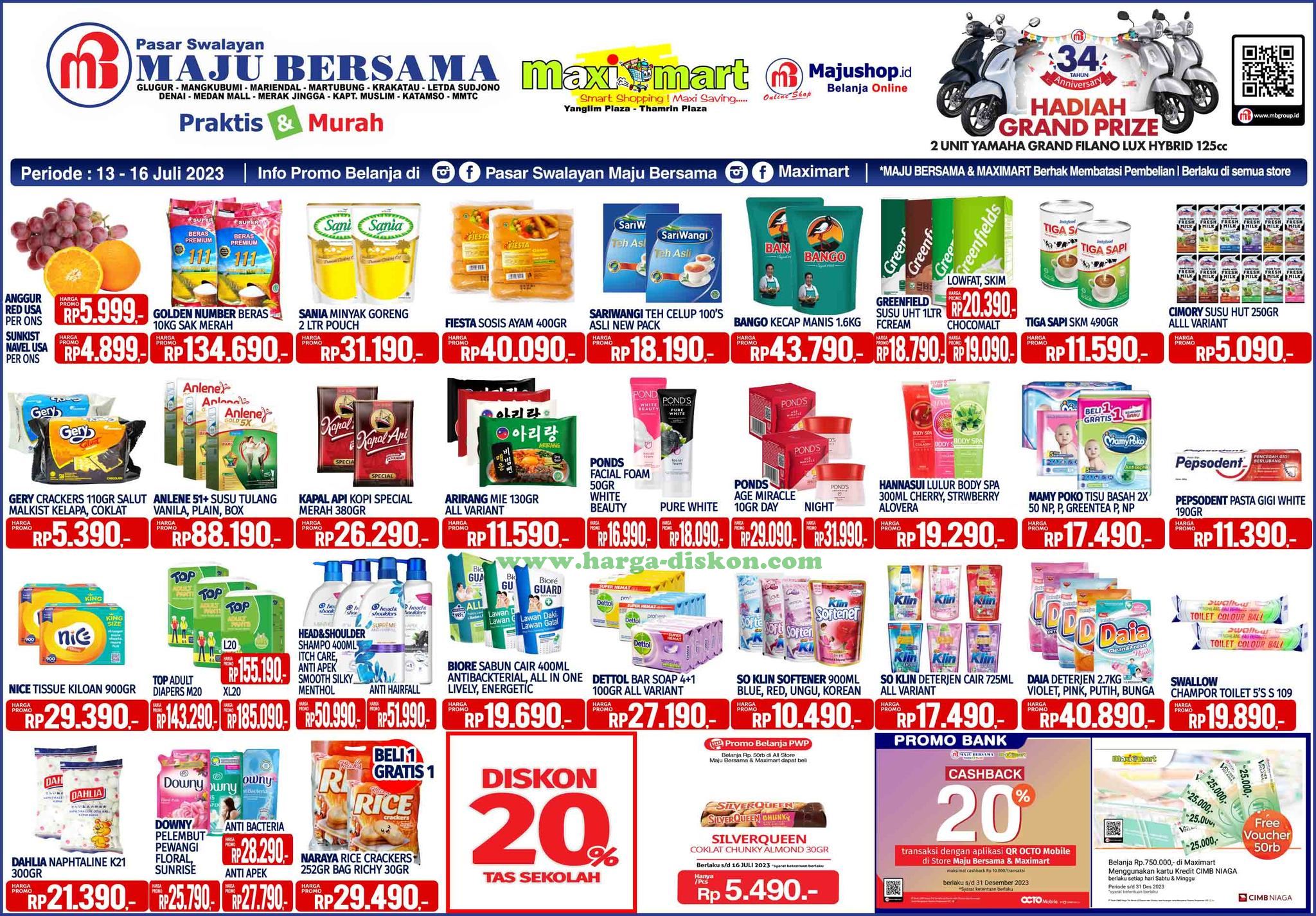 Promo Swalayan Maju Bersama / Maximart Akhir Pekan 13 - 16 Juli 2023