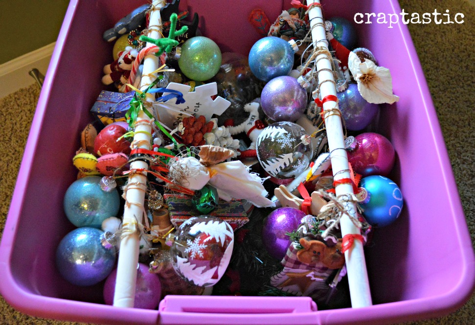 CRAPTASTIC Cheap and Easy DIY  Christmas  Ornament  Storage  