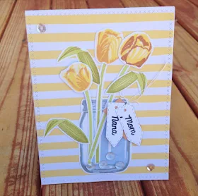 Sunny Studio Stamps:  Timeless Tulips and VintageJar Card by Von Marie