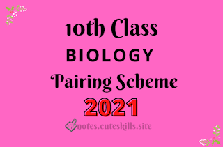 Matric 10th Biology Pairing Scheme 2021 - Combination