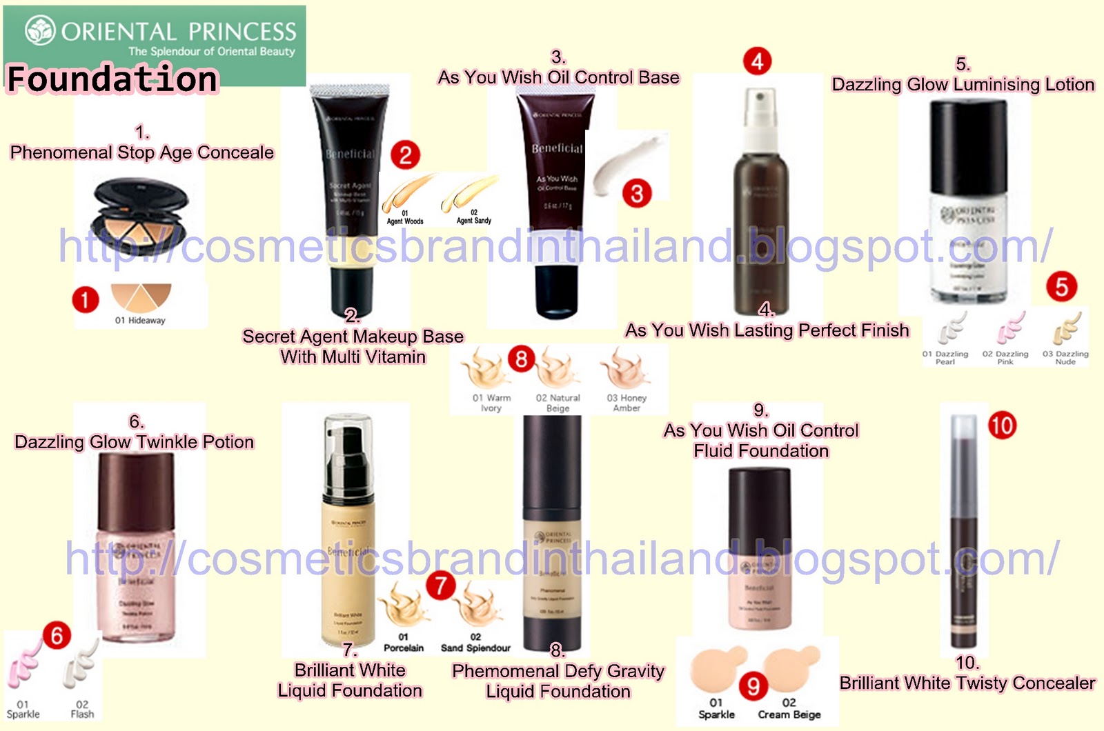  Cosmetics  trademark in Thailand  Oriental Princess Thai  