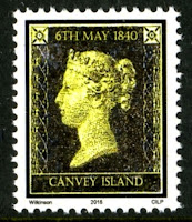 Canvey Island Local Post 'Penny Black' stamp