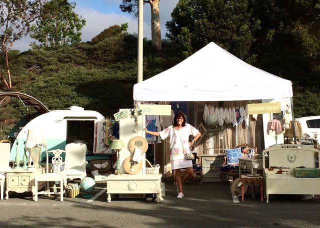 Denise with Sally at the vintage flea market