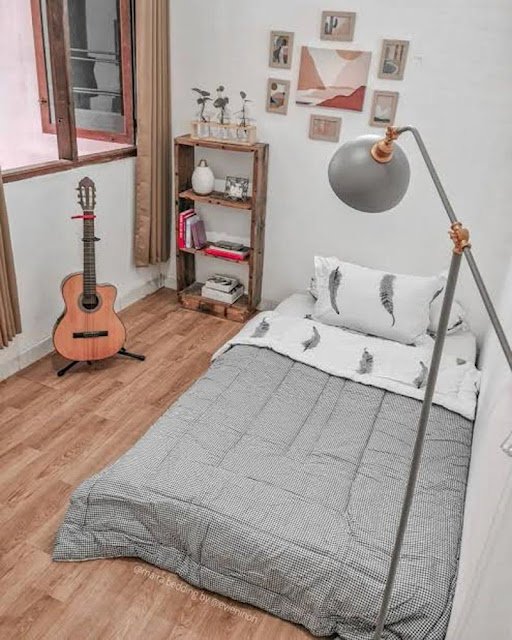 single deco bilik tidur kecil simple