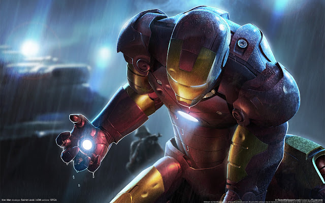    Iron Man Comic Marvel Heroes Superhero Raining HD Wallpaper Desktop PC Background a184.