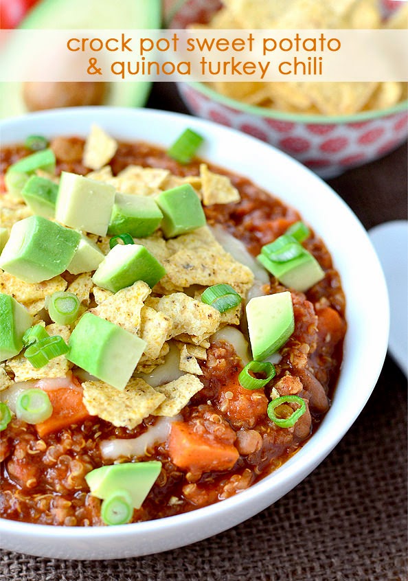 Crock Pot Sweet Potato and Quinoa Turkey Chili