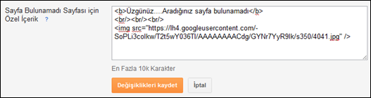 404 Hata Sayfası