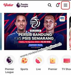 menonton bri liga 1 di vidio